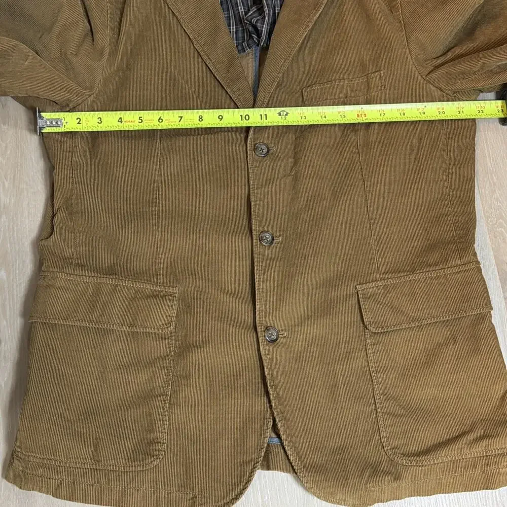 JCrew Men’s L Sport Coat Corduroy Blazer Jacket Tan Academia Classic Preppy